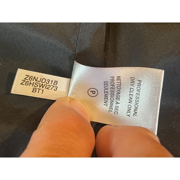 Calvin Klein Womens Piped Tweed Blazer Jacket Full Zip Color Block Gray Size 12 - Picture 7 of 9